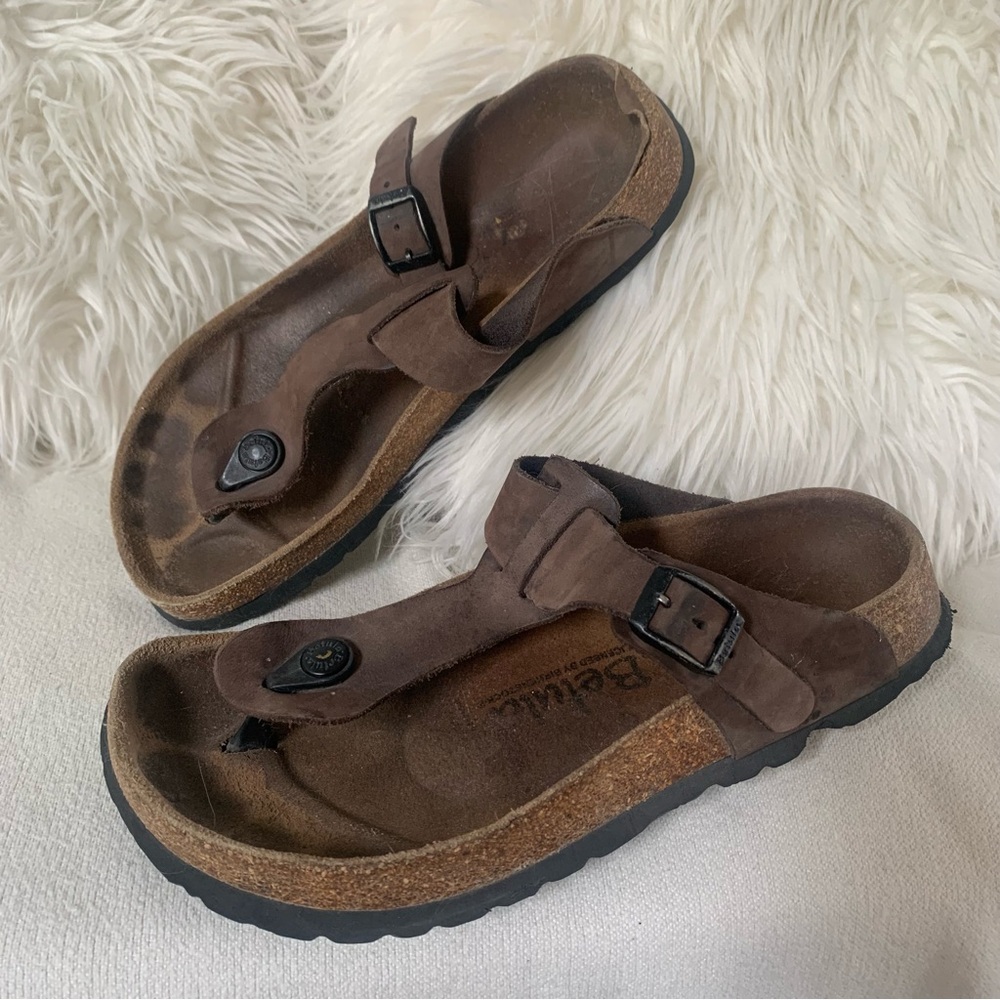 Betula Birkenstocks Brown Suede Leather Sandals